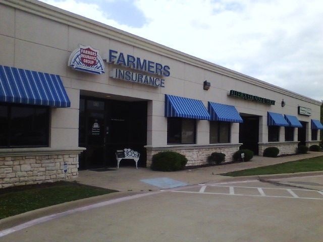Shopping plaza awnings