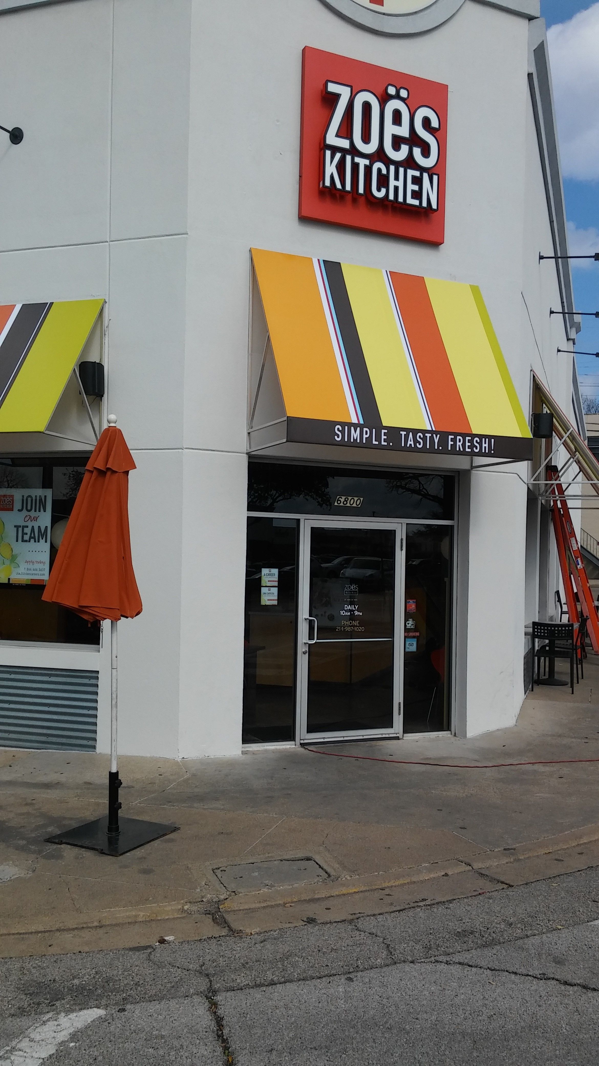Restaurant awning