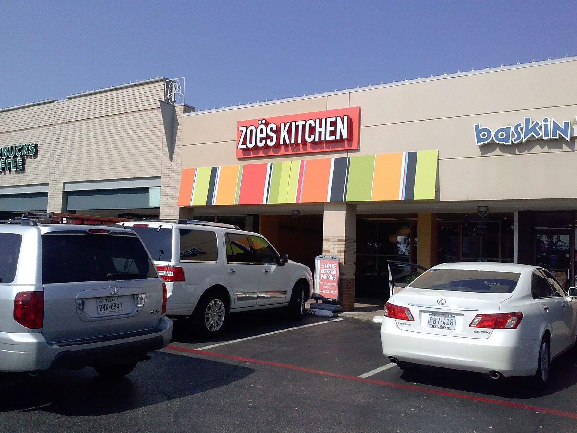 Commercial awnings on a storefront